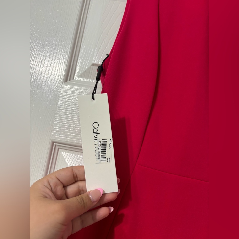 Nwt/nwot Calvin Klein Vibrant Pink Dress - Picture 5 of 8